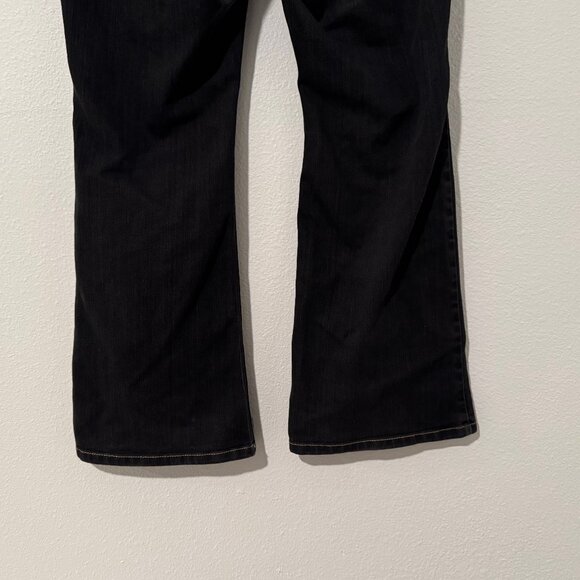White House Black Market Blanc Flare Leg Black Jeans Pants Sz 14S (35x29) - Picture 9 of 13